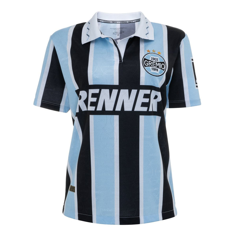 Camiseta Grêmio Retro Tricolor Feminina 1995