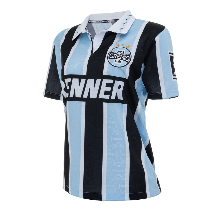 Camiseta Grêmio Retro Tricolor Feminina 1995