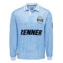 Camisa Masculina Manga Longa Retrô 1995 Celeste