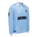 Camisa Masculina Manga Longa Retrô 1995 Celeste